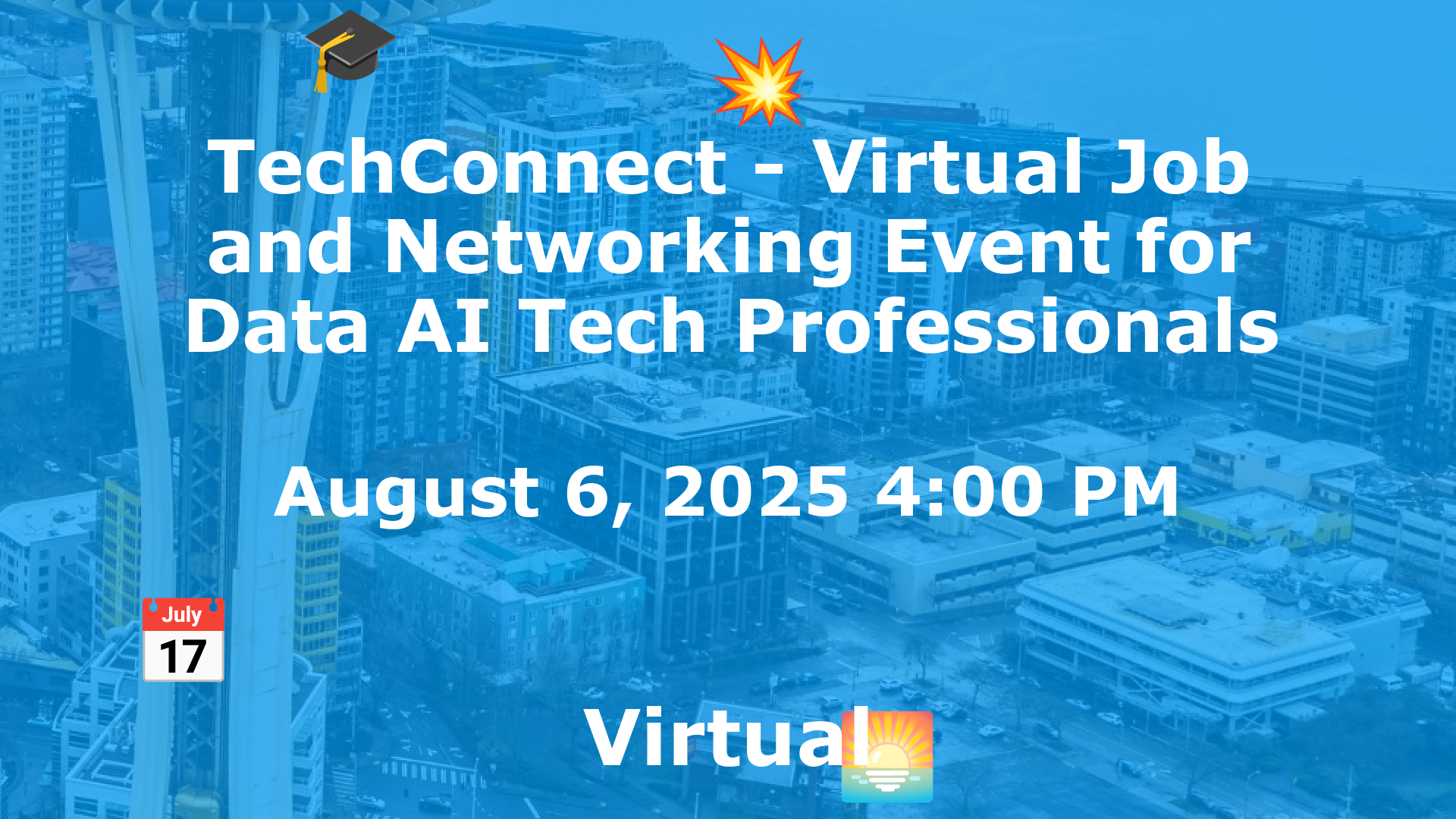 TechConnect - Virtual Job and Networking Event for Data AI Tech Professionals event image